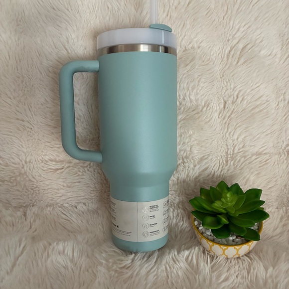 Stanley The Quencher H2.0 Flowstate™ Tumbler 40 OZ Seafoam Blue NWT - Picture 7 of 9
